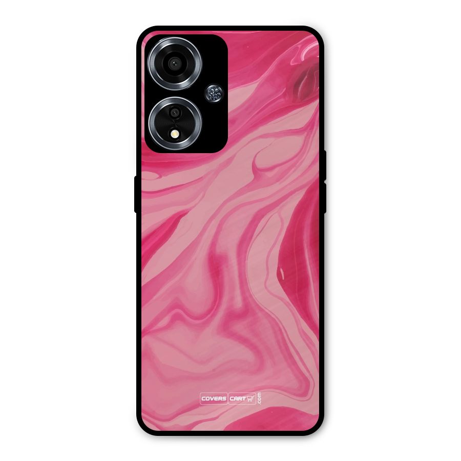 Sizzling Pink Marble Texture Metal Back Case for Oppo A59