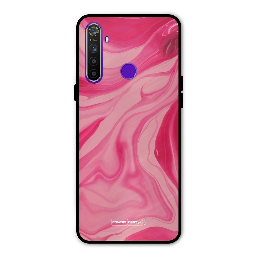 Sizzling Pink Marble Texture Metal Back Case for Realme Narzo 10