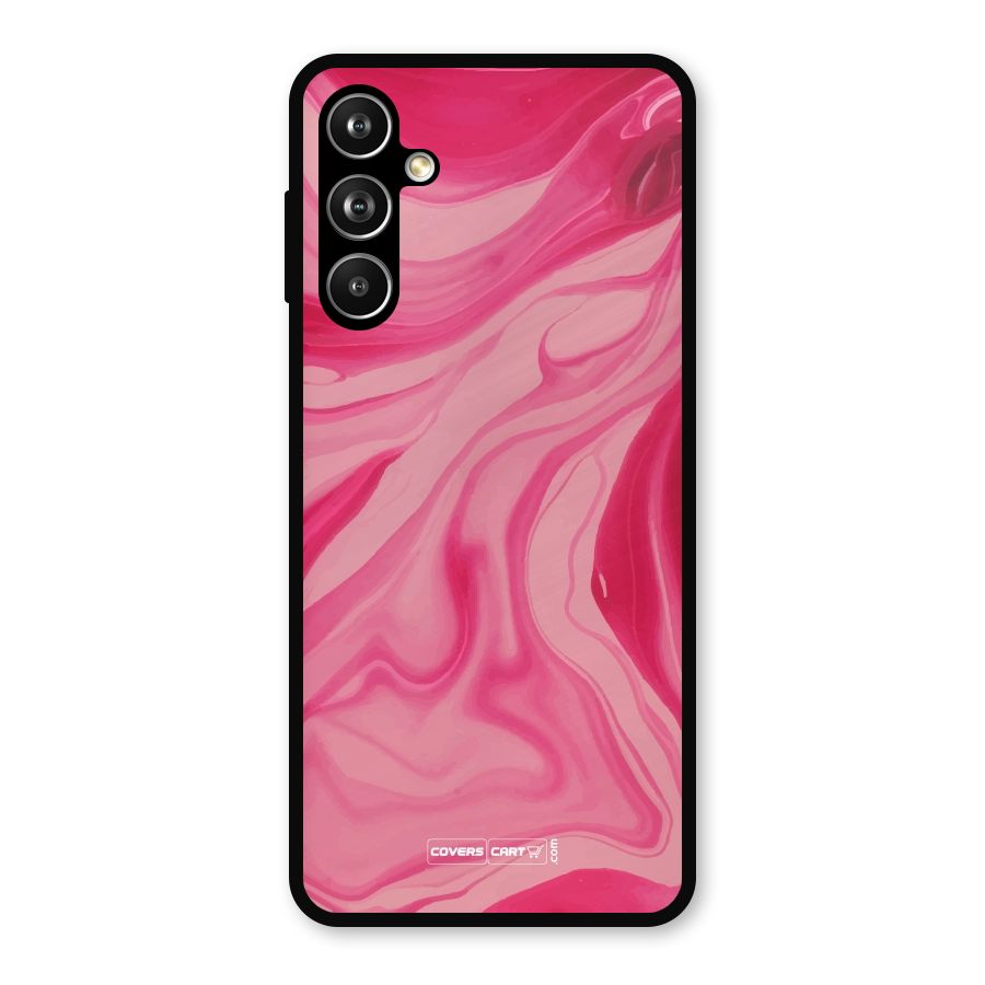 Sizzling Pink Marble Texture Metal Back Case for Samsung Galaxy M54
