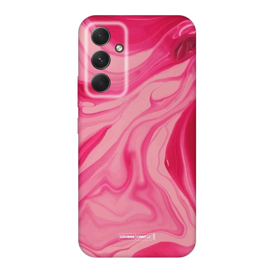 Sizzling Pink Marble Texture Original Polycarbonate Back Case for Galaxy A54