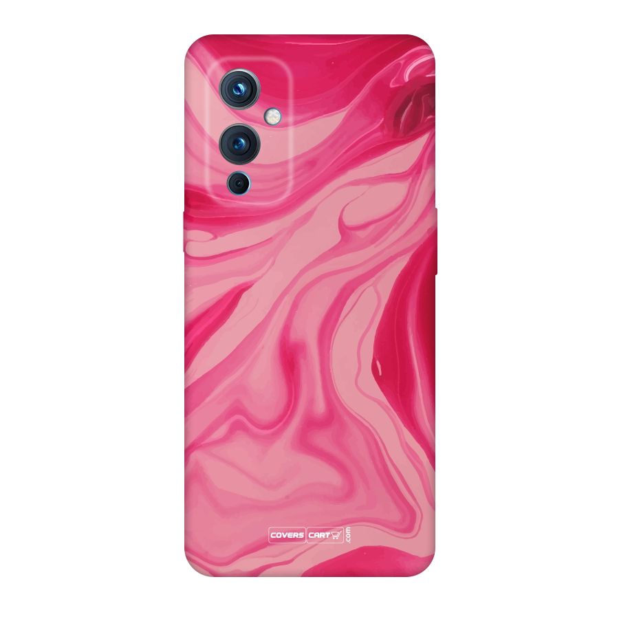 Sizzling Pink Marble Texture Original Polycarbonate Back Case for OnePlus 9