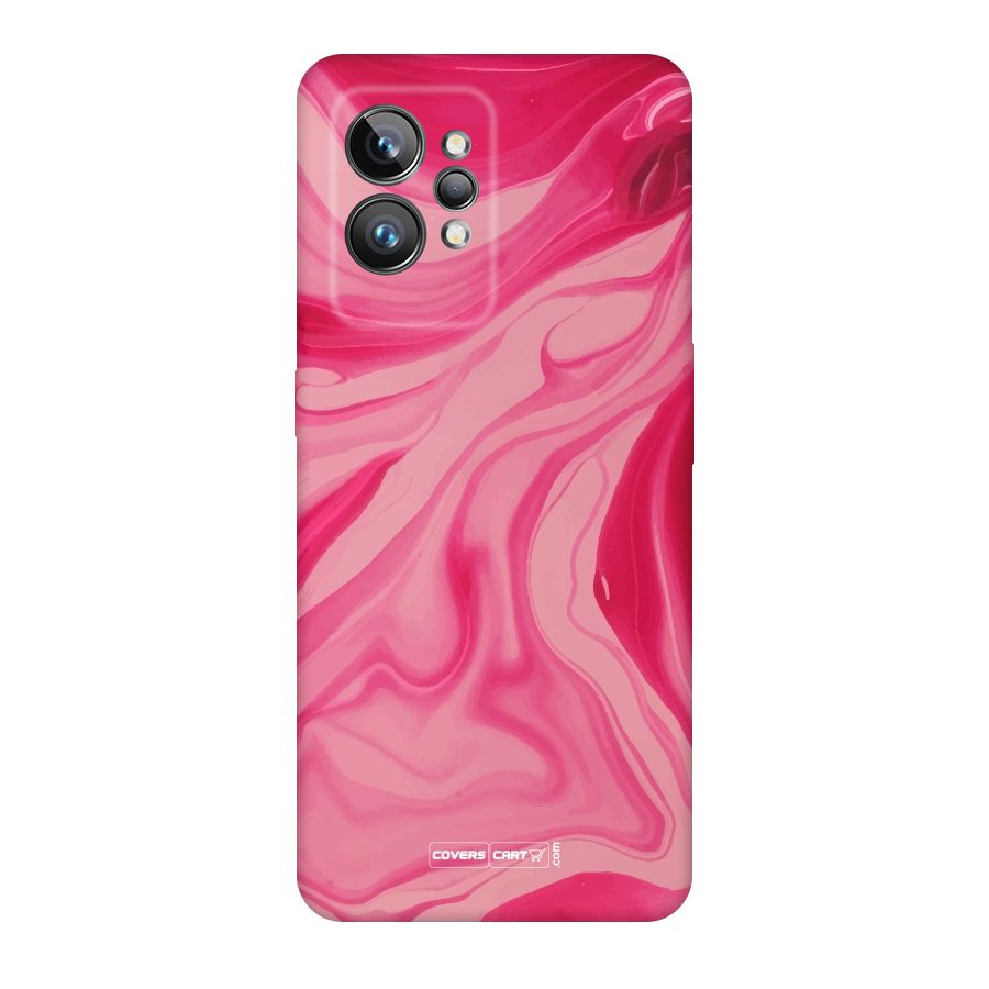 Sizzling Pink Marble Texture Original Polycarbonate Back Case for Realme GT2 Pro