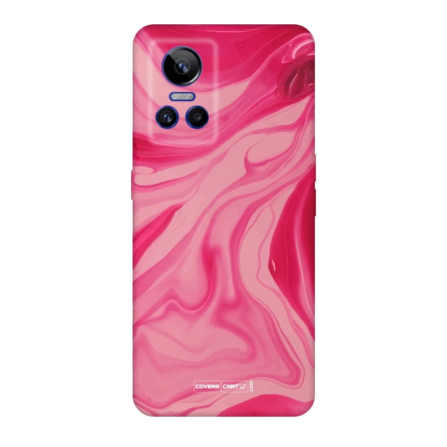 Sizzling Pink Marble Texture Original Polycarbonate Back Case for Realme GT Neo 3