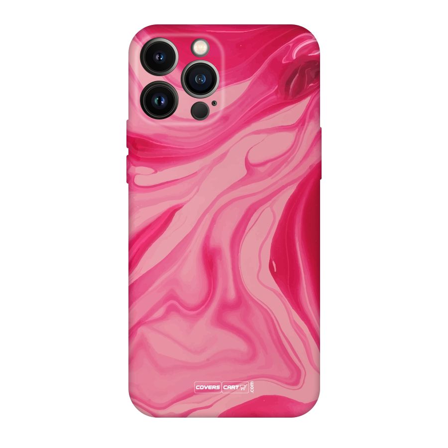 Sizzling Pink Marble Texture Original Polycarbonate Back Case for iPhone 13 Pro Max