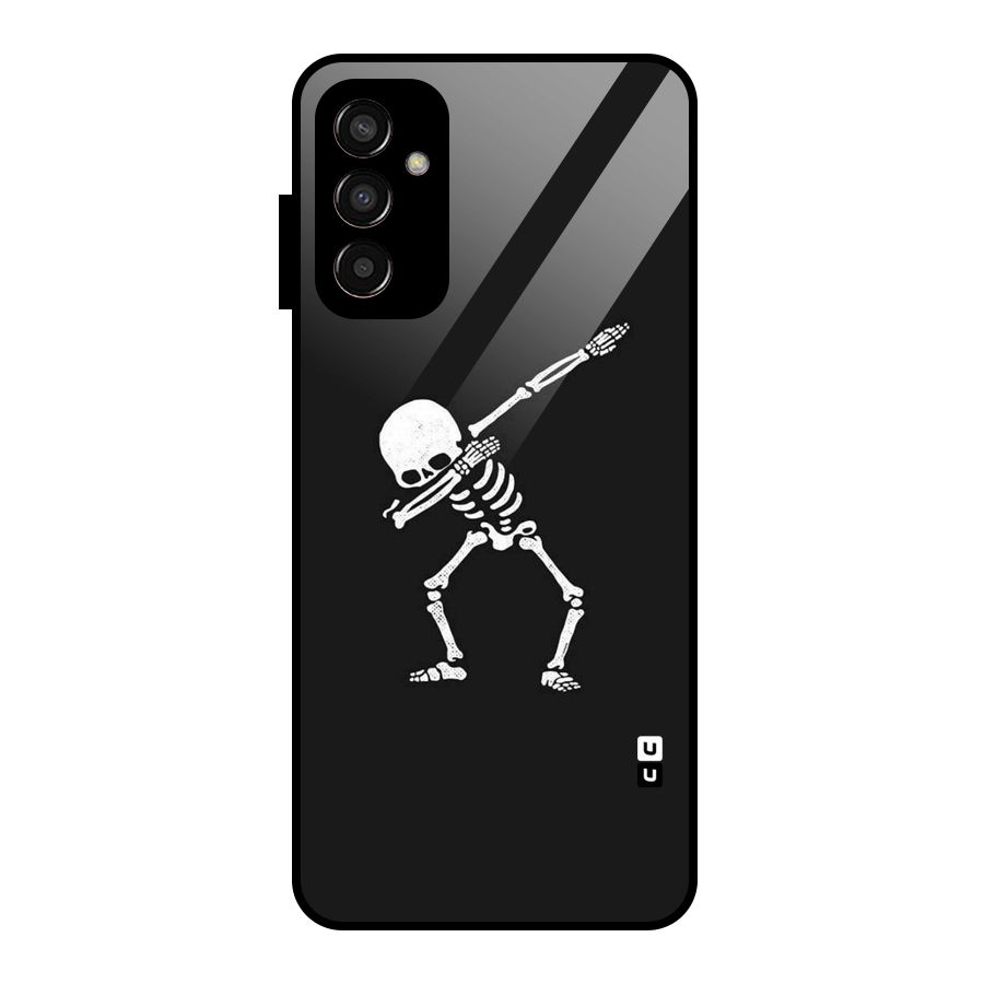 Skeleton Dab White Glass Back Case for Galaxy F13