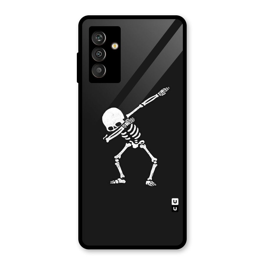 Skeleton Dab White Glass Back Case for Galaxy M13