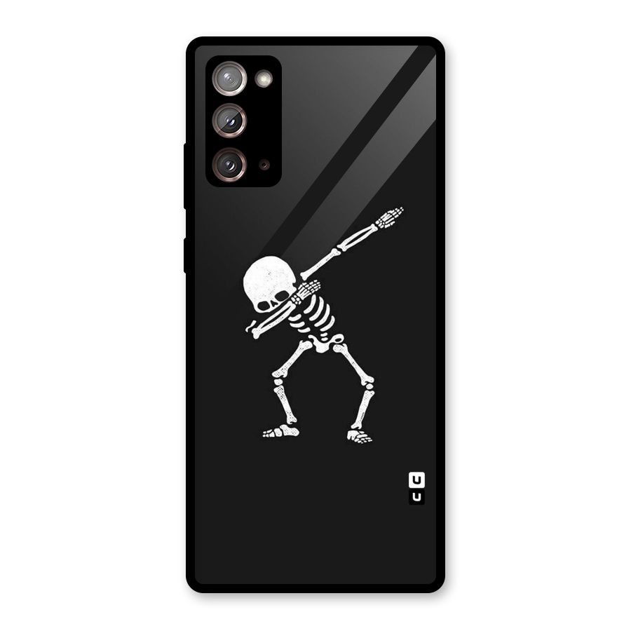 Skeleton Dab White Glass Back Case for Galaxy Note 20