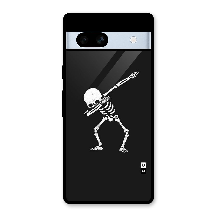 Skeleton Dab White Glass Back Case for Google Pixel 7a