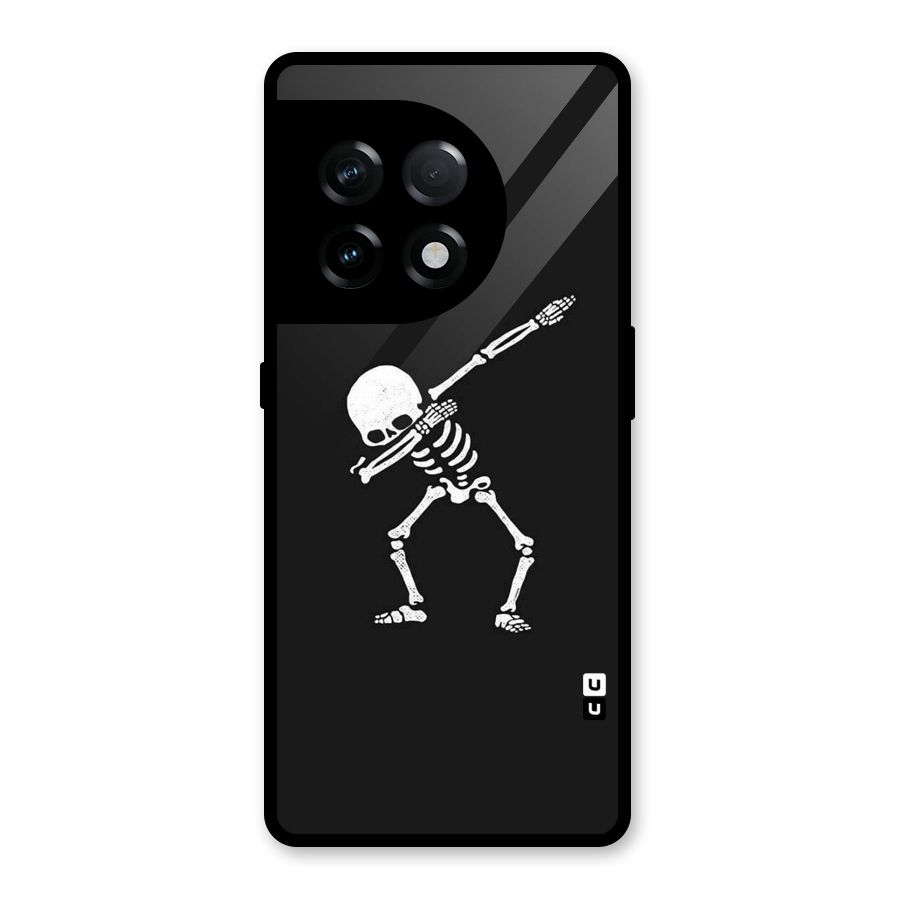 Skeleton Dab White Glass Back Case for OnePlus 11R