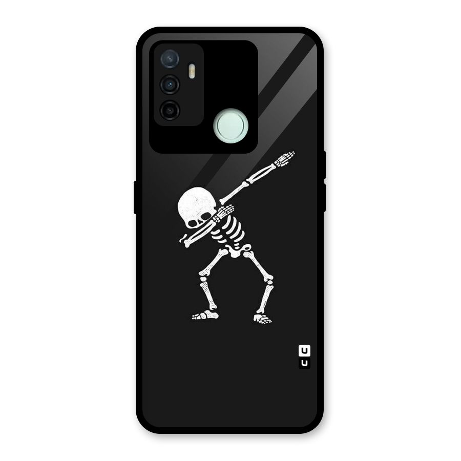 Skeleton Dab White Glass Back Case for Oppo A53
