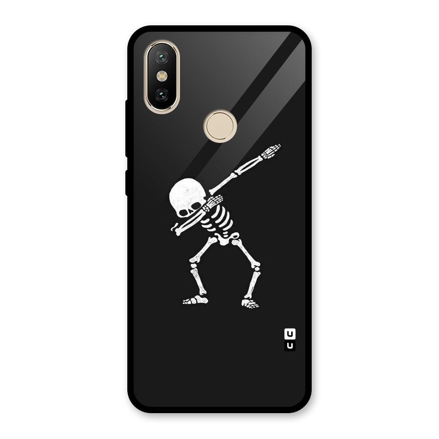 Skeleton Dab White Glass Back Case for Redmi A2