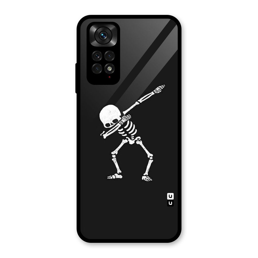 Skeleton Dab White Glass Back Case for Redmi Note 11S