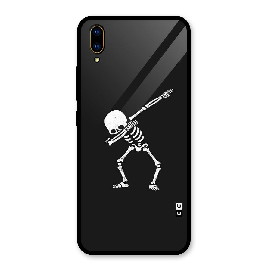 Skeleton Dab White Glass Back Case for Vivo V11 Pro