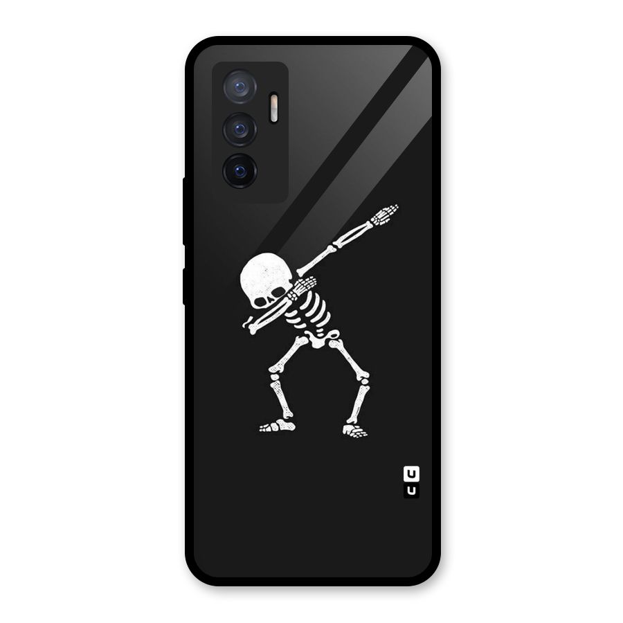 Skeleton Dab White Glass Back Case for Vivo V23e