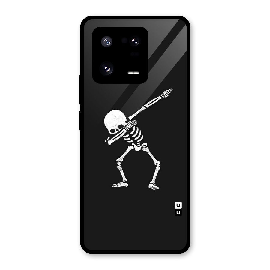 Skeleton Dab White Glass Back Case for Xiaomi 13 Pro