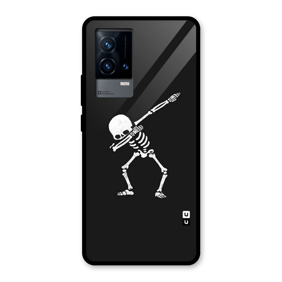 Skeleton Dab White Glass Back Case for iQOO 9 5G