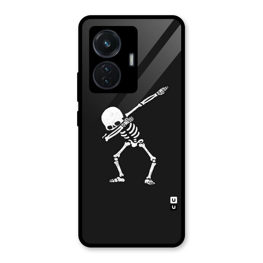 Skeleton Dab White Glass Back Case for iQOO Z6 44W