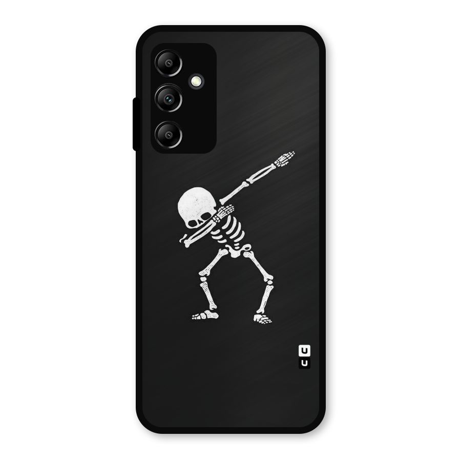 Skeleton Dab White Metal Back Case for Galaxy A14 5G