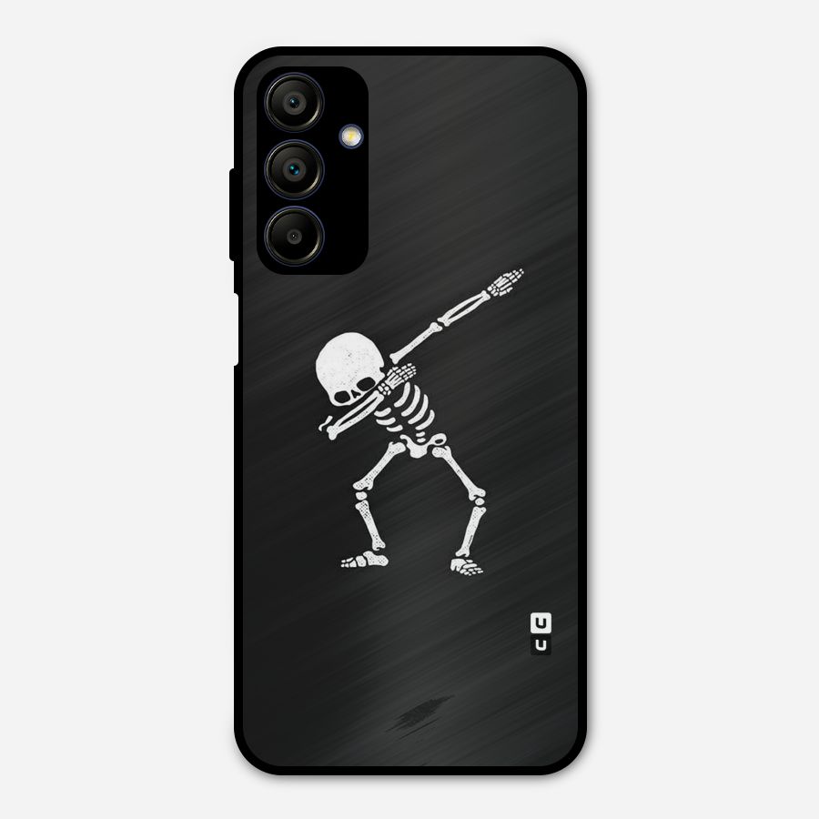 Skeleton Dab White Metal Back Case for Galaxy A15 5G