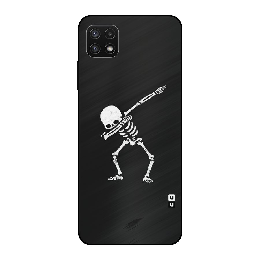 Skeleton Dab White Metal Back Case for Galaxy A22 5G