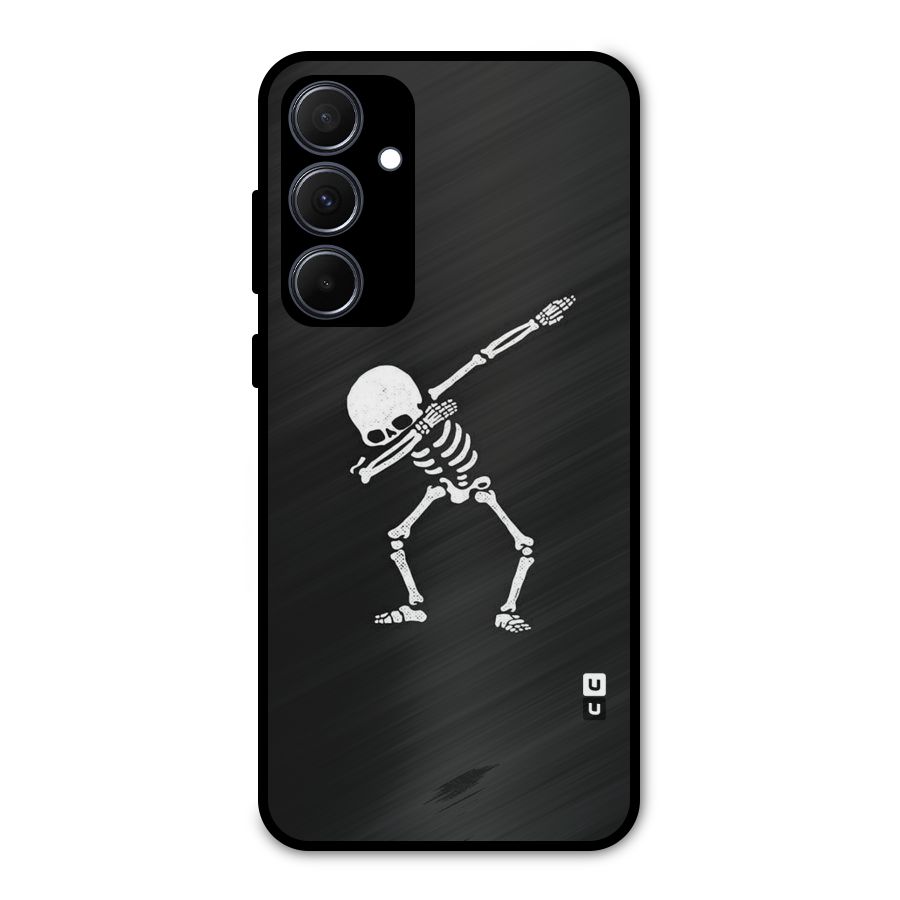 Skeleton Dab White Metal Back Case for Galaxy A35