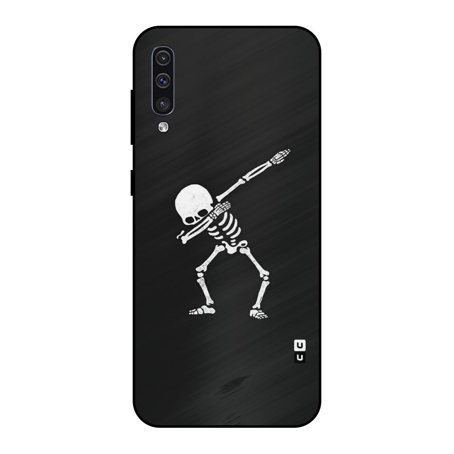 Skeleton Dab White Metal Back Case for Galaxy A50s
