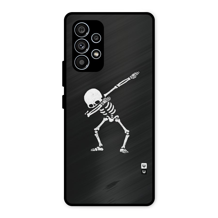 Skeleton Dab White Metal Back Case for Galaxy A53 5G
