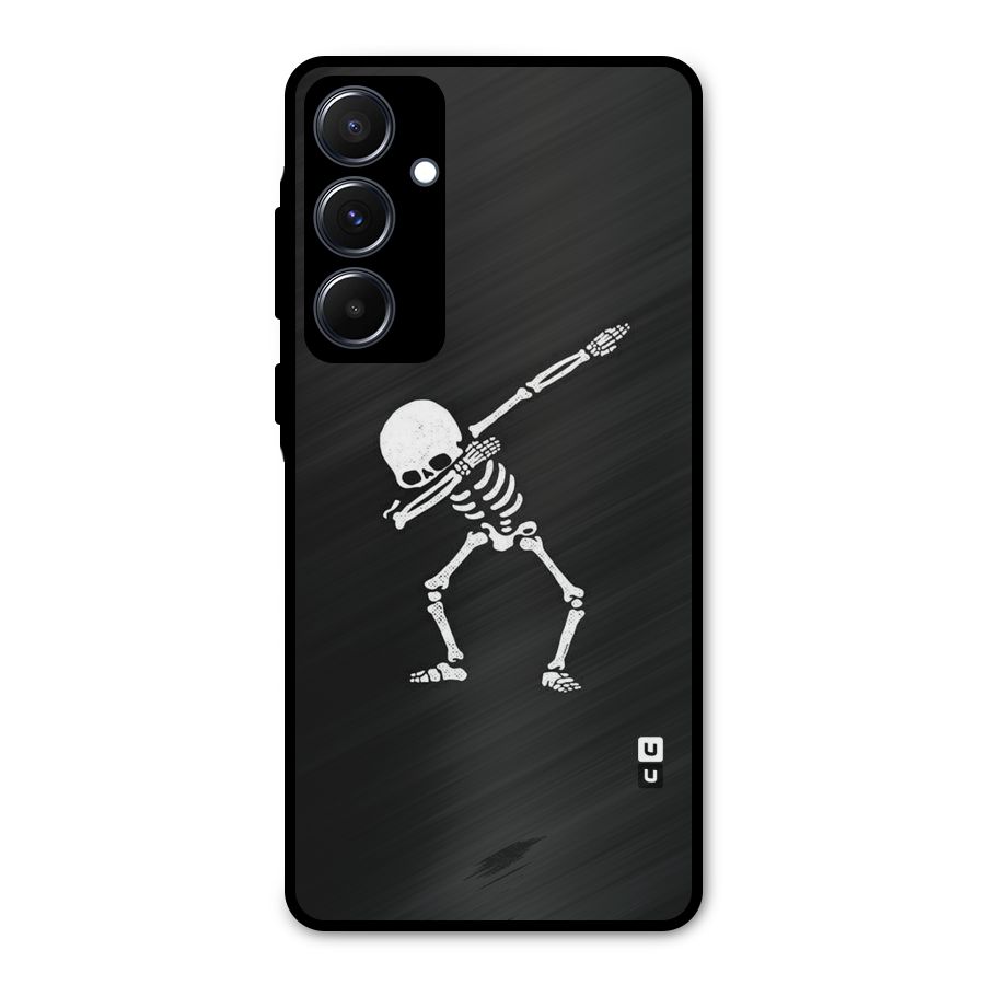 Skeleton Dab White Metal Back Case for Galaxy A55