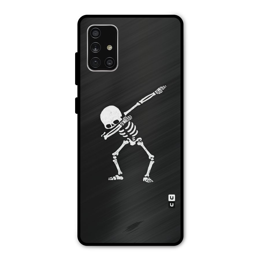 Skeleton Dab White Metal Back Case for Galaxy A71