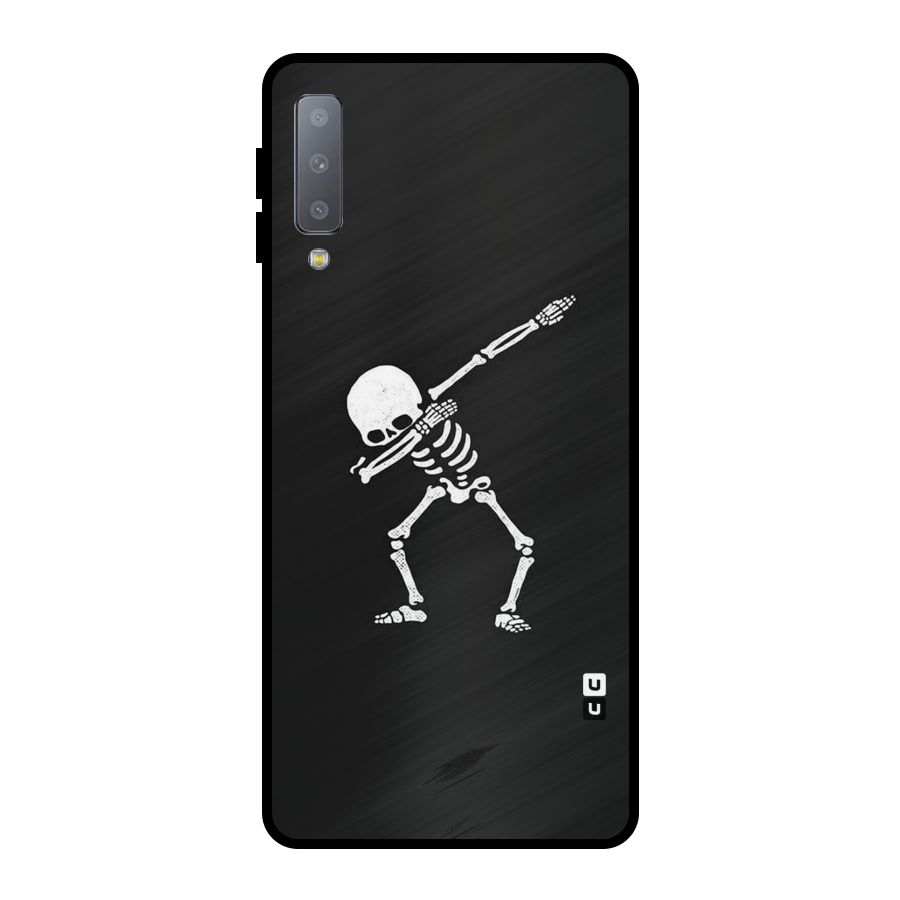 Skeleton Dab White Metal Back Case for Galaxy A7 (2018)