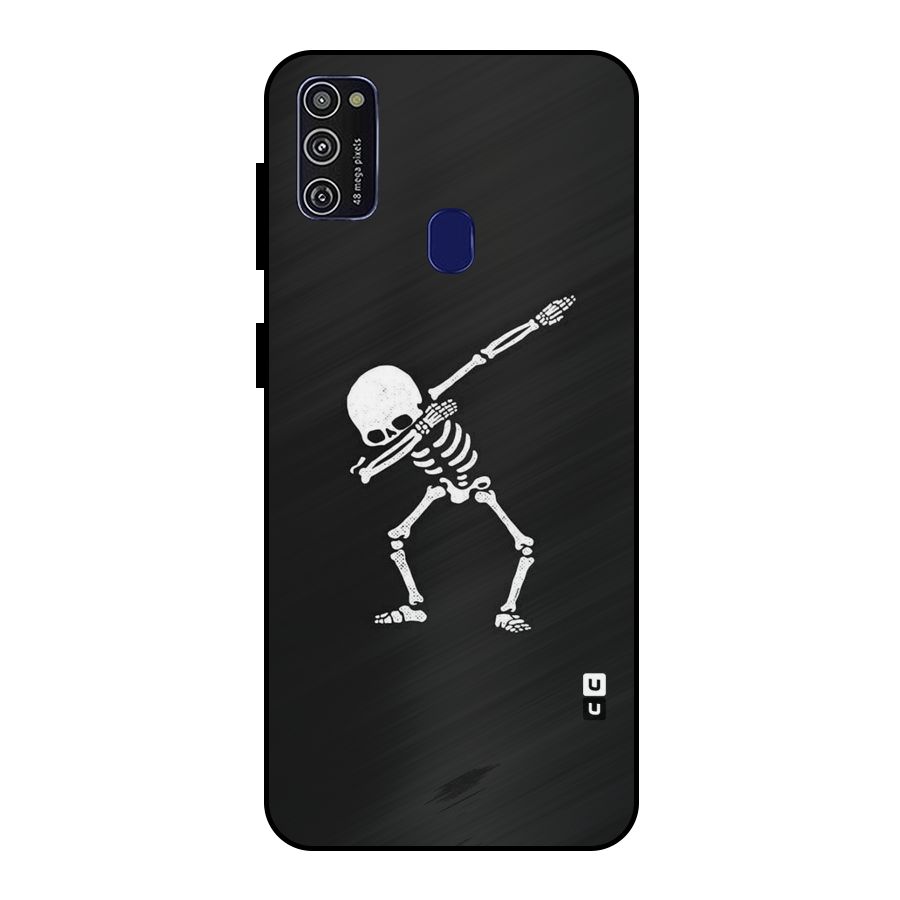 Skeleton Dab White Metal Back Case for Galaxy M21