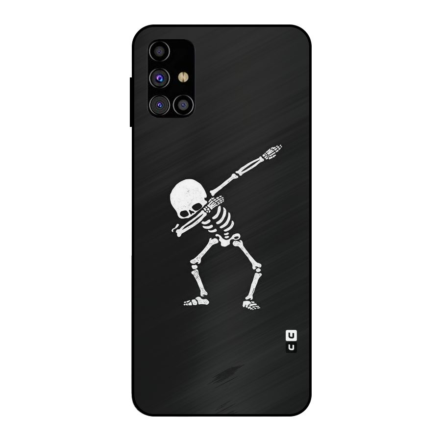 Skeleton Dab White Metal Back Case for Galaxy M31s