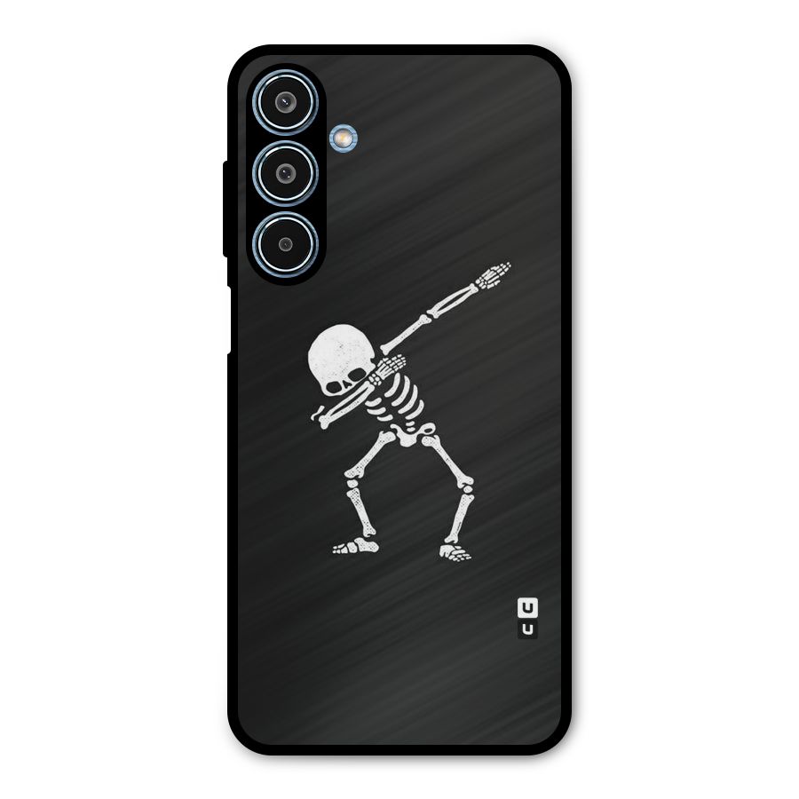 Skeleton Dab White Metal Back Case for Galaxy M35