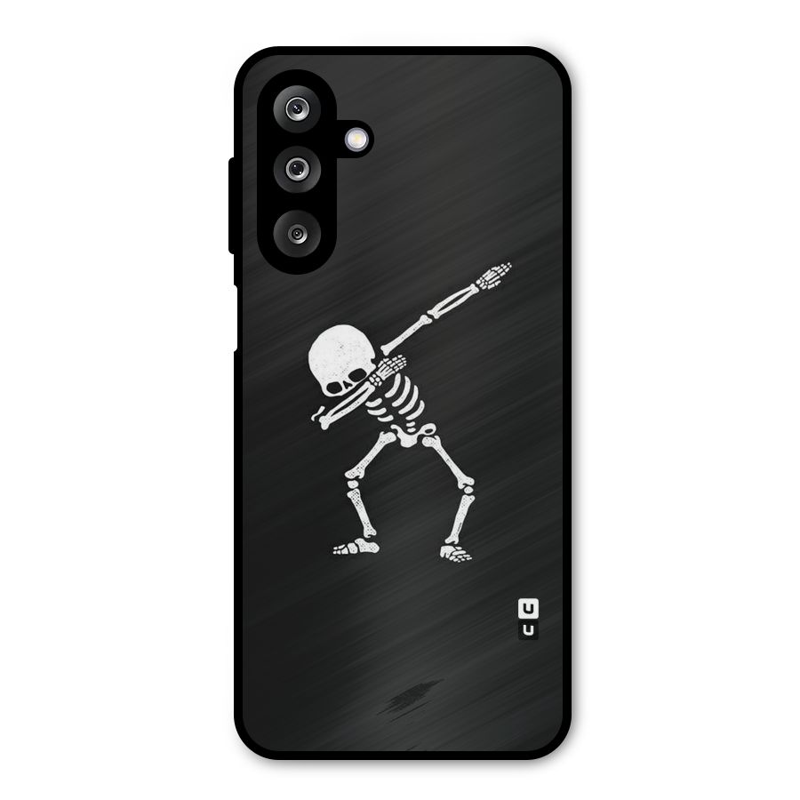 Skeleton Dab White Metal Back Case for Galaxy M36
