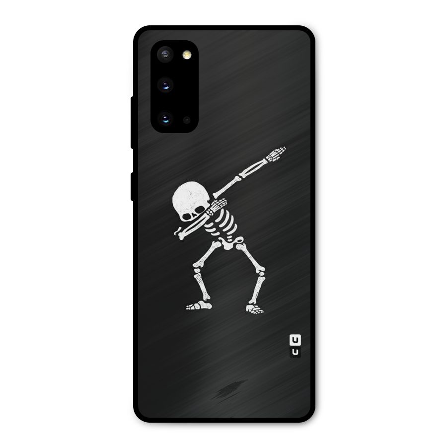 Skeleton Dab White Metal Back Case for Galaxy S20