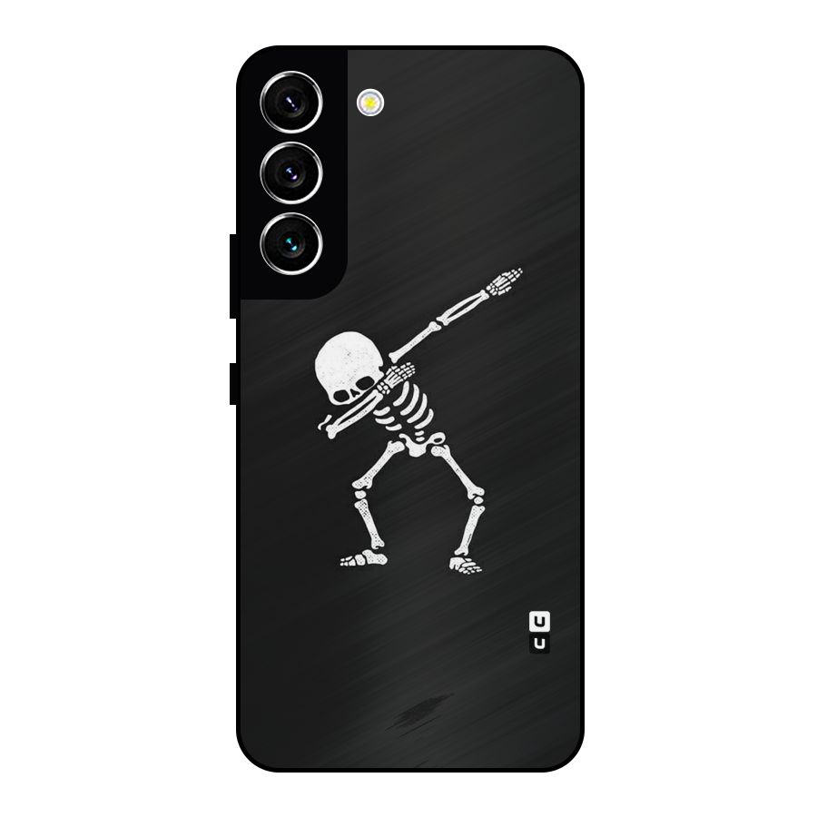 Skeleton Dab White Metal Back Case for Galaxy S22 5G