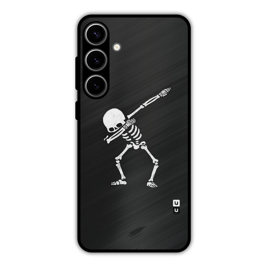 Skeleton Dab White Metal Back Case for Galaxy S24 Plus