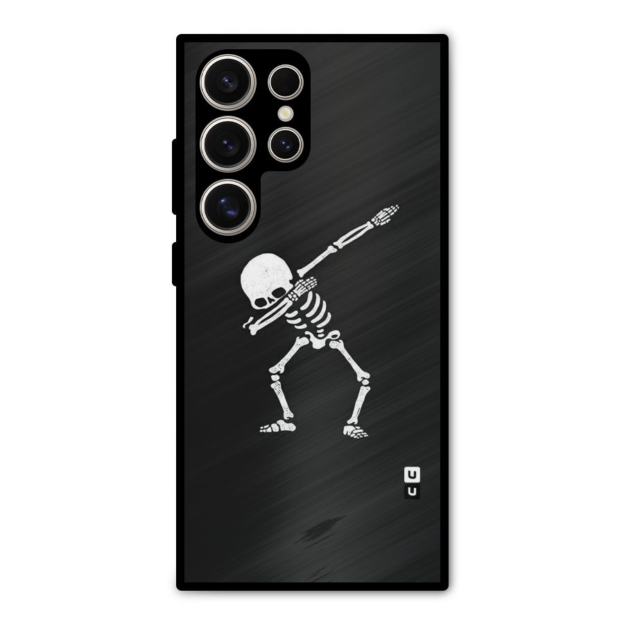 Skeleton Dab White Metal Back Case for Galaxy S24 Ultra
