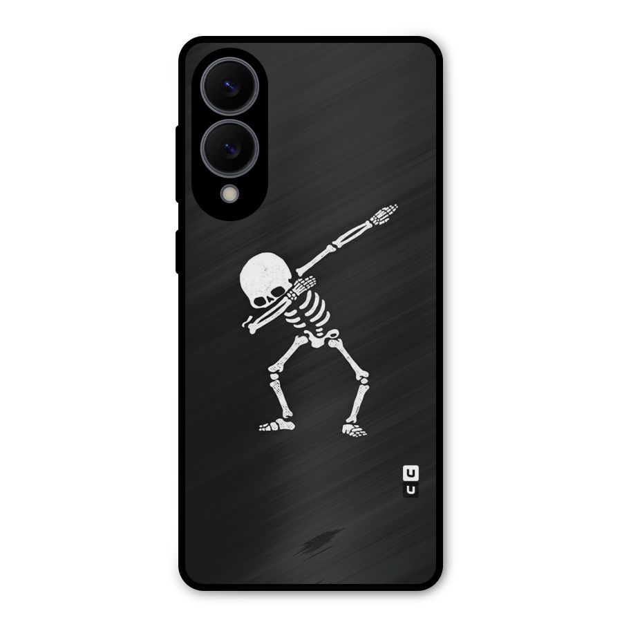 Skeleton Dab White Metal Back Case for Galaxy S25 Edge