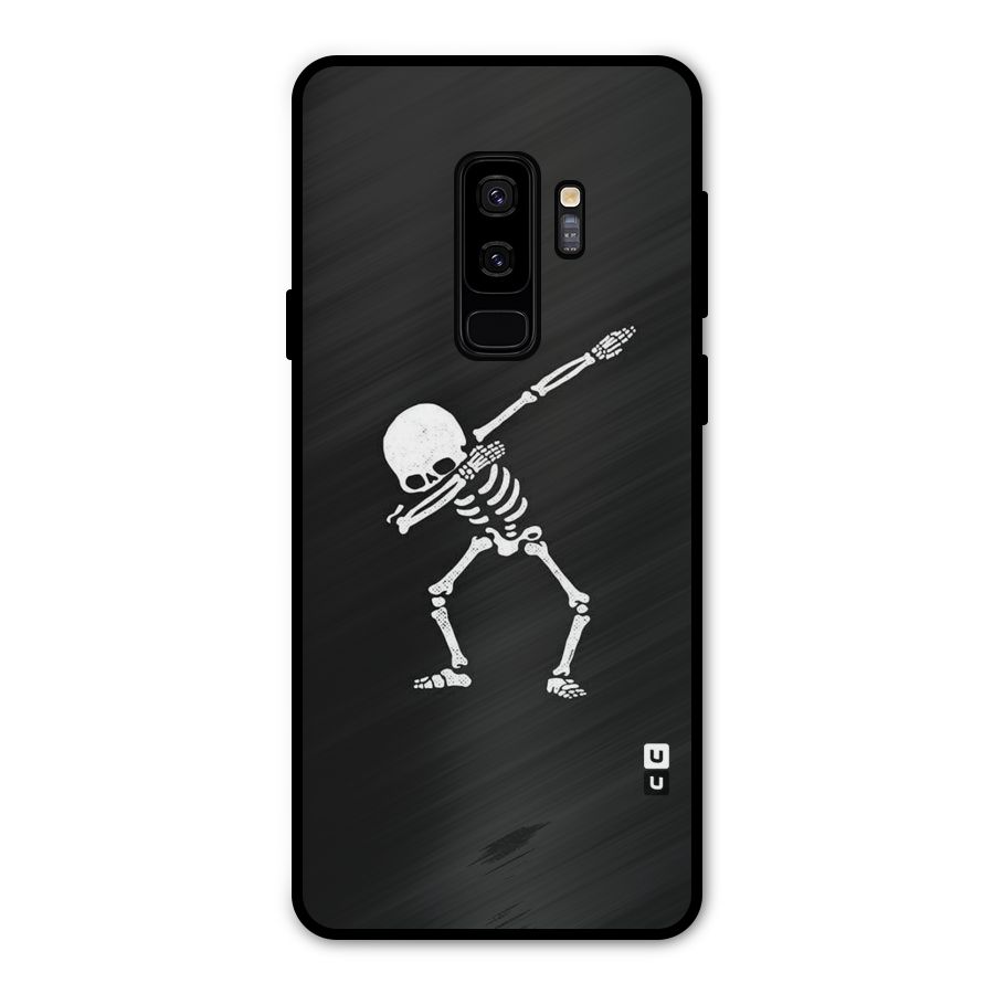 Skeleton Dab White Metal Back Case for Galaxy S9 Plus