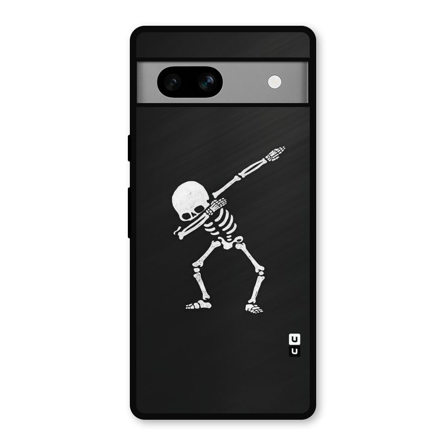 Skeleton Dab White Metal Back Case for Google Pixel 7a