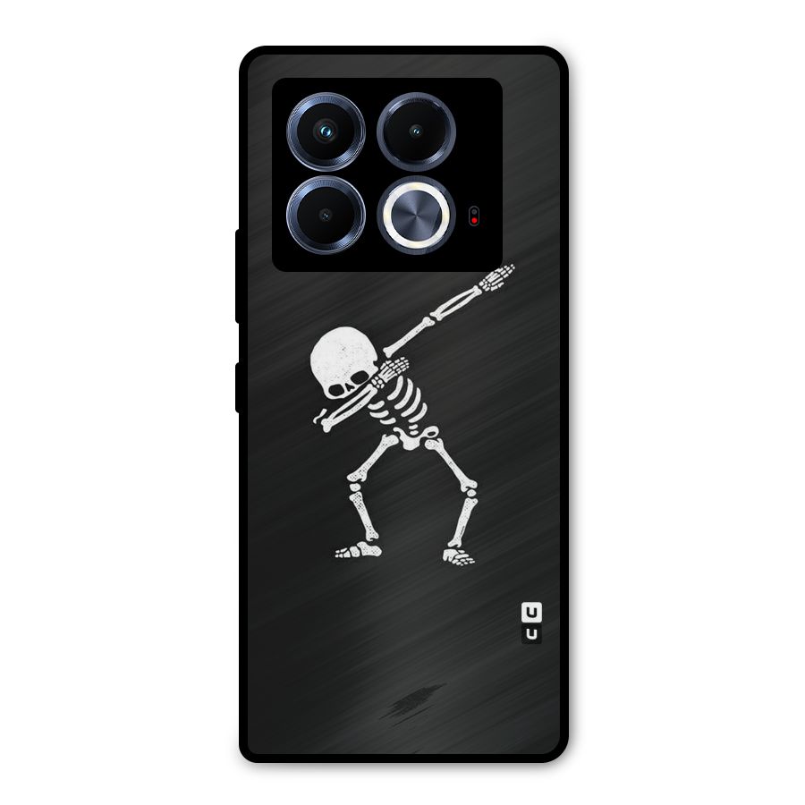 Skeleton Dab White Metal Back Case for Infinix Note 40 5G