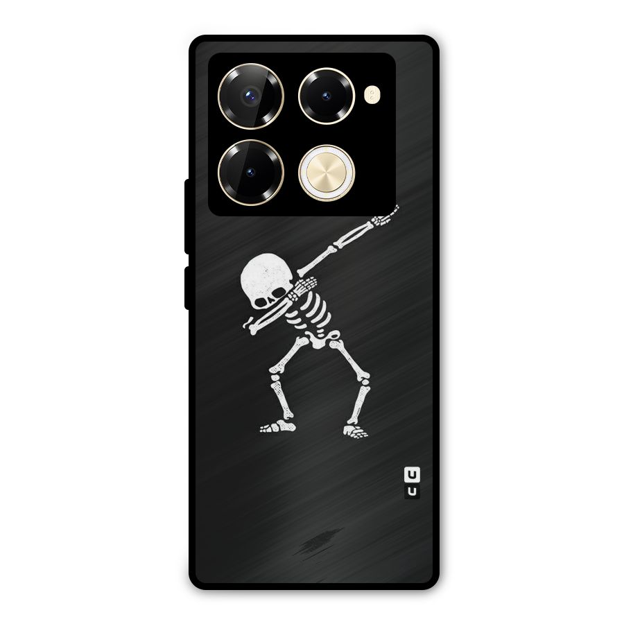 Skeleton Dab White Metal Back Case for Infinix Note 40 Pro Plus