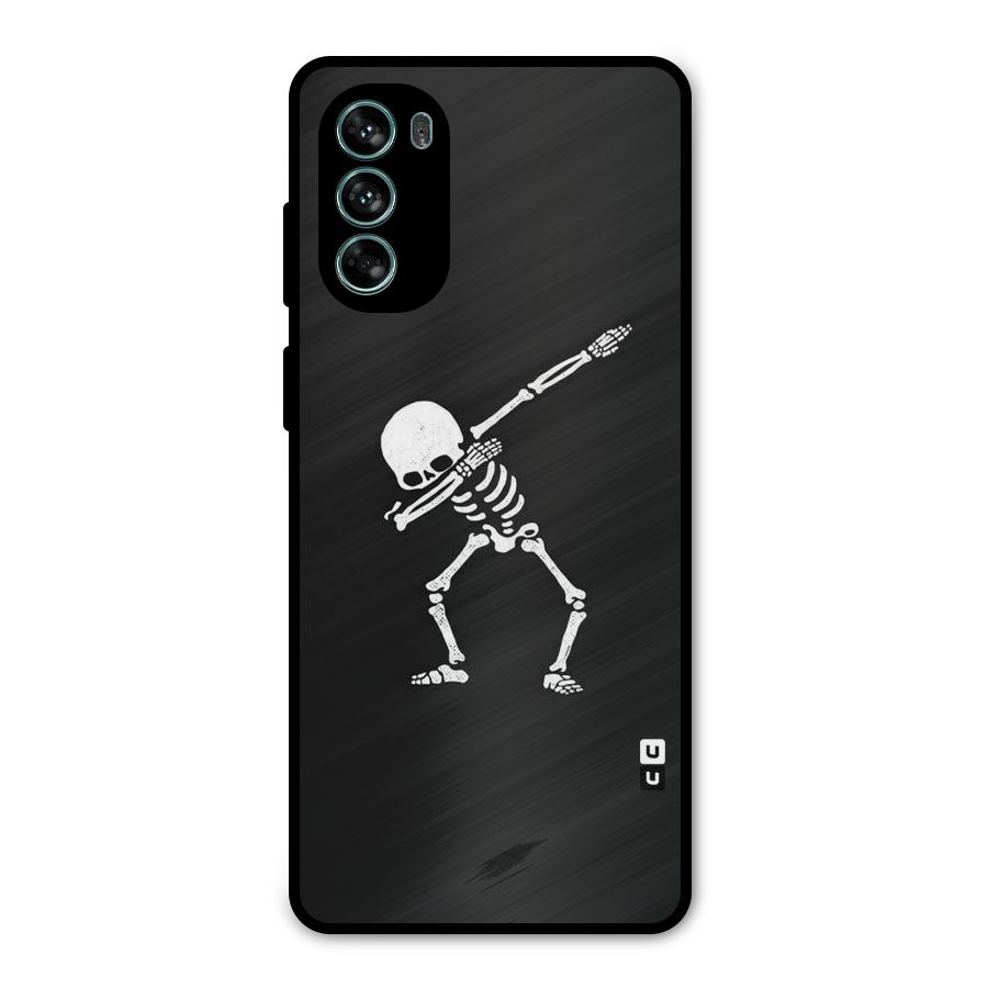 Skeleton Dab White Metal Back Case for Moto G62