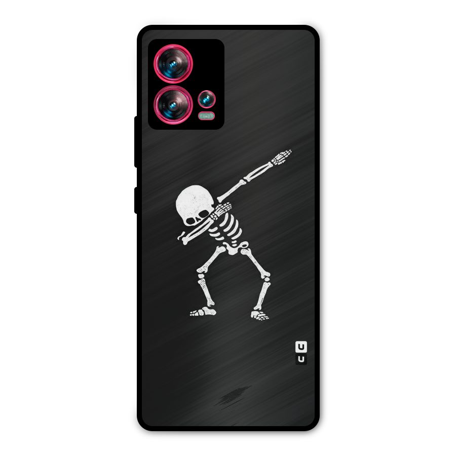 Skeleton Dab White Metal Back Case for Motorola Edge 30 Fusion