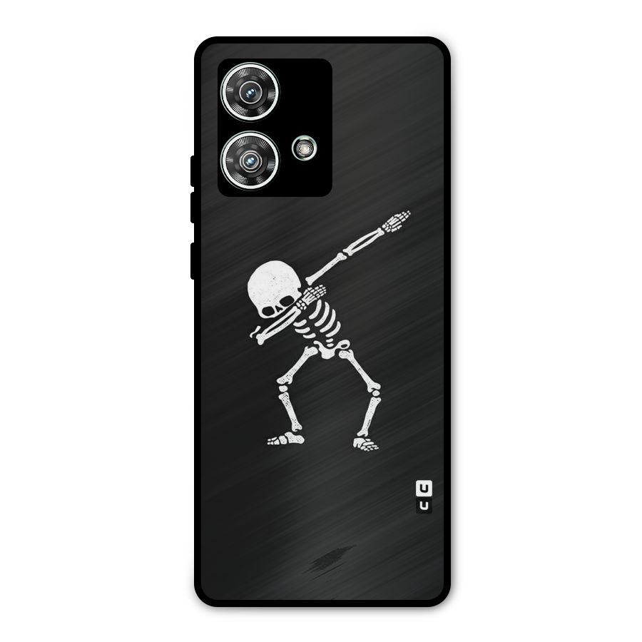 Skeleton Dab White Metal Back Case for Motorola Edge 40 Neo
