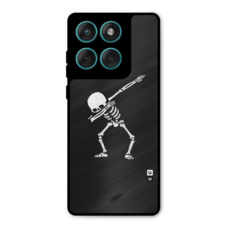 Skeleton Dab White Metal Back Case for Motorola Edge 60 Fusion