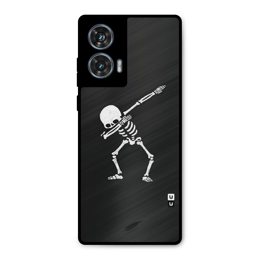 Skeleton Dab White Metal Back Case for Motorola G96