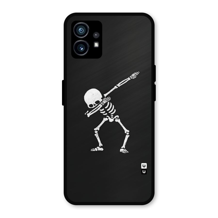 Skeleton Dab White Metal Back Case for Nothing Phone 1