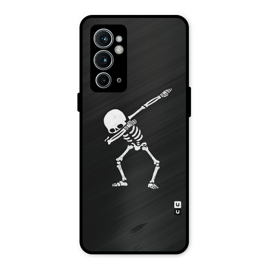 Skeleton Dab White Metal Back Case for OnePlus 9RT 5G